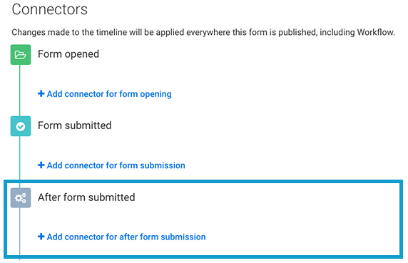 form submitted add a connector