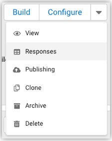 configure responses dropdown