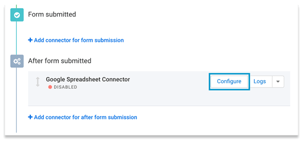 configure spreadsheet