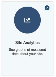 Site analytics option selected