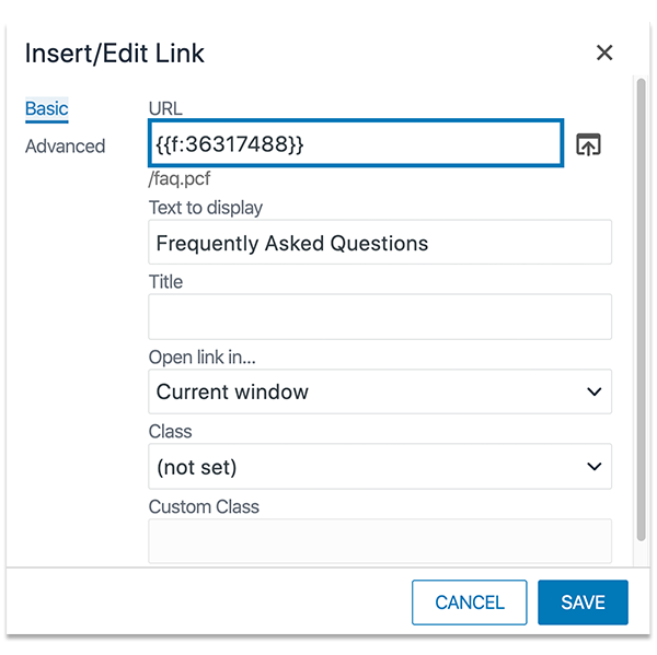 internal link example