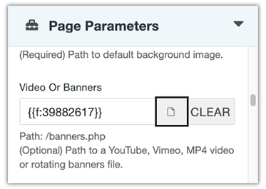 videos or banners area with dependency tag
