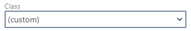 Custom class dropdown
