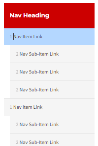 Default in-line side navigation